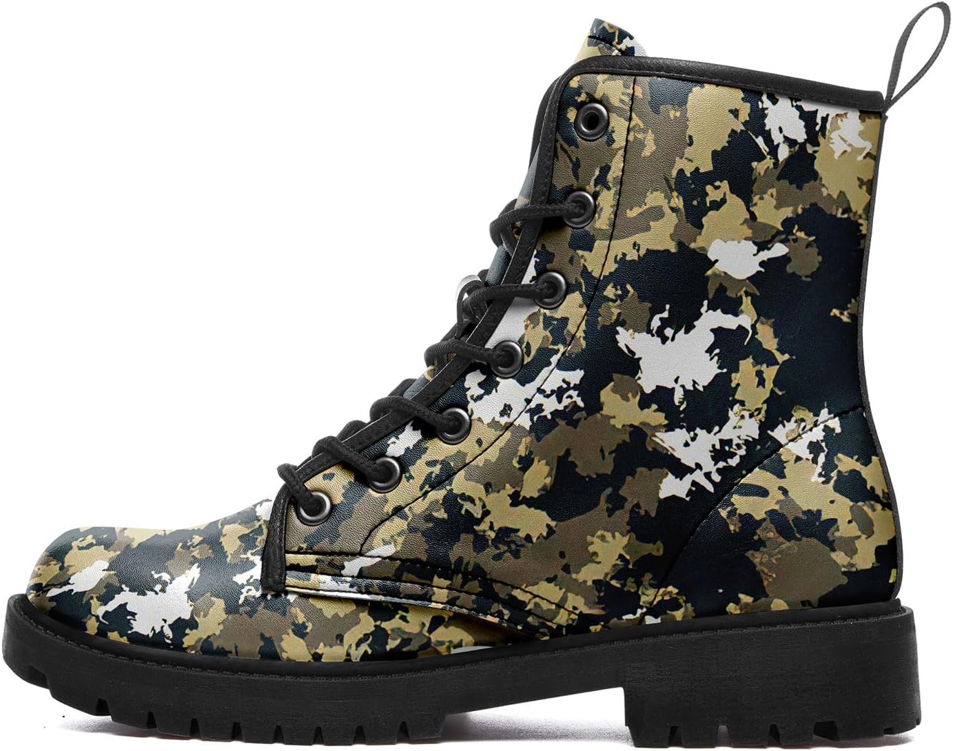 題目鐔 鉄地竪丸形経文鐔 南無妙法蓮華経 無銘 銀象嵌 片櫃孔 角耳小肉